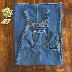 Route 66 | 90’s Vintage Overall Style Denim Maxi Dress